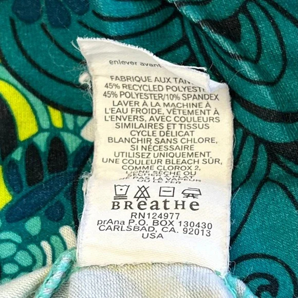 Prana Womens Green Floral Paisley Halter T-Back Athletic Sun Surf Yoga Dress SM - Picture 7 of 10